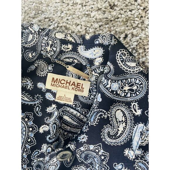 Women's Jacket Michael Kors Blazer Vest Brushed Cotton Large Apparel - Picture 9 of 10